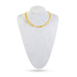 Бусы &quot;Сливка/Мятый шар&quot; из Янтаря