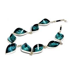 Колье &quot;Роса&quot; из Бернита Посеребрение