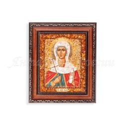 Икона &quot;св.Зоя&quot; с Янтарем