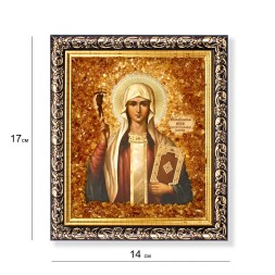 Икона &quot;св.Нина&quot; с Янтарем