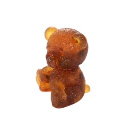 Фигурка &quot;Мишка сердечки на лапках&quot; из Янтаря и эпоксидной смолы