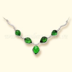 Колье &quot;Роса&quot; из Бернита Посеребрение