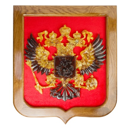 Герб РФ из Янтаря и эпоксидной смолы купить