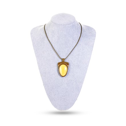 Колье &quot;Дуэт&quot; из Янтаря и нат кожи купить
