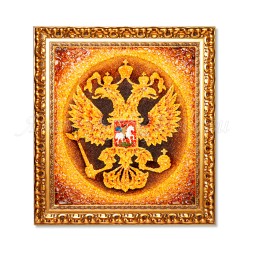 Картина &quot;Герб РФ&quot; из Янтаря